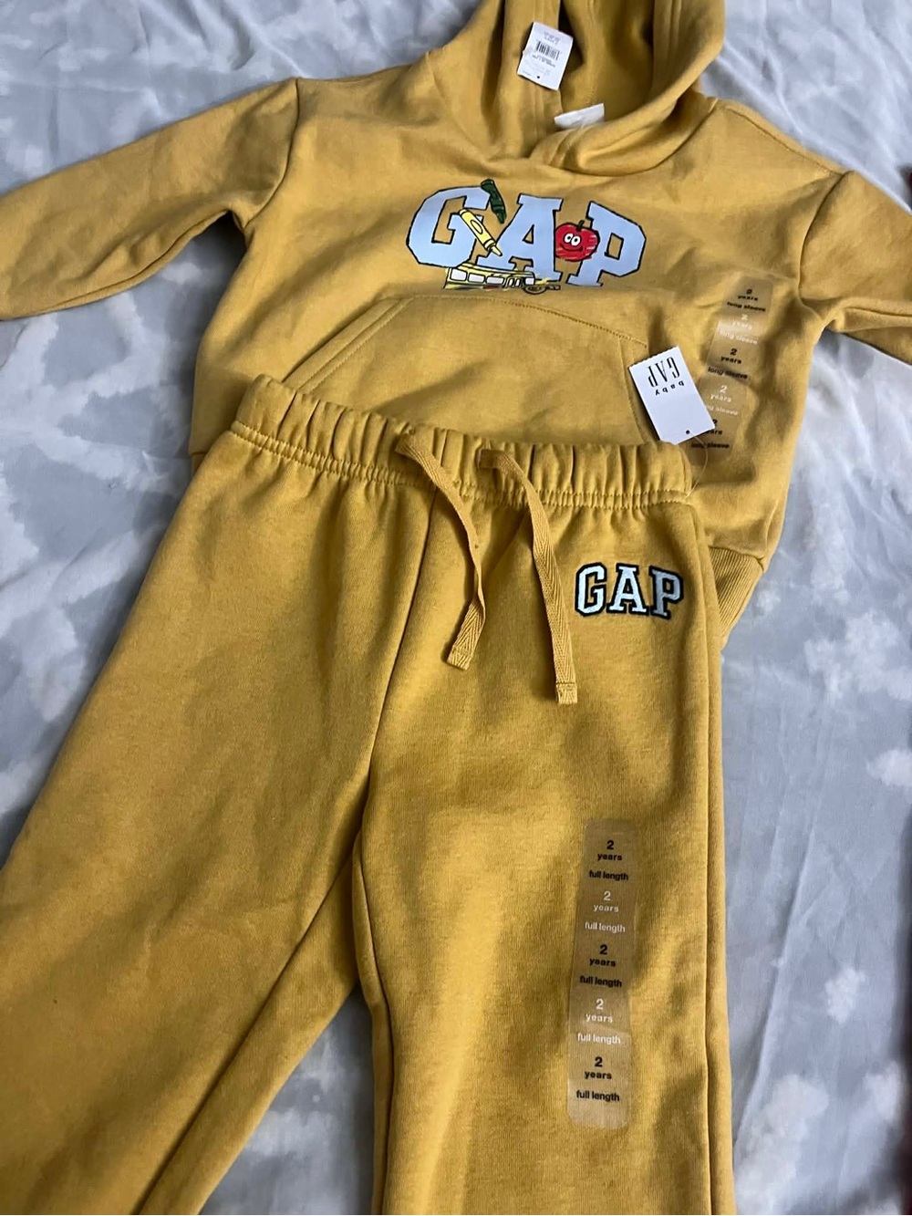 GAP Kids Mustard Yellow Hoodie & Joggers Set
